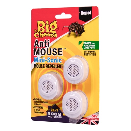 STV  Mini-Sonic Mouse Repellent - 3-Pack