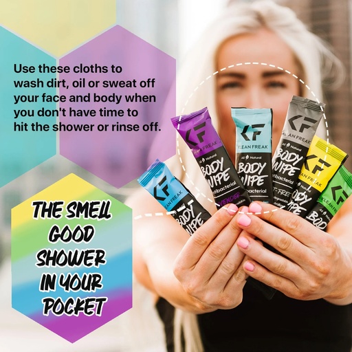 Klean Freak - Body Wipes - Single Sachet - Scent Free