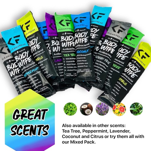 Klean Freak - Body Wipes - Trial Pack - 6 Wipes