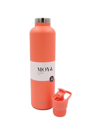 Moya "Coral Reef" 1L Insulated Sustainable Water Bottle Coral