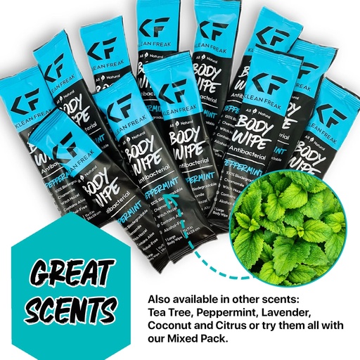 Klean Freak - Body Wipes - Single Sachet - Peppermint