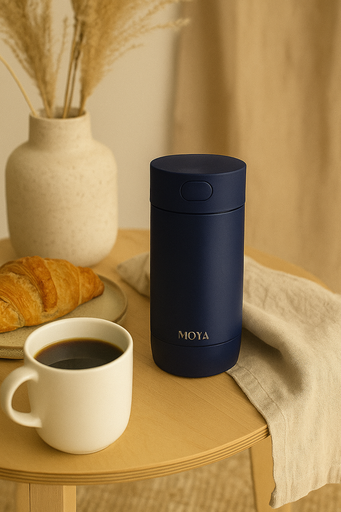 Moya "Ripple" 240ml Travel Coffee Mug Navy