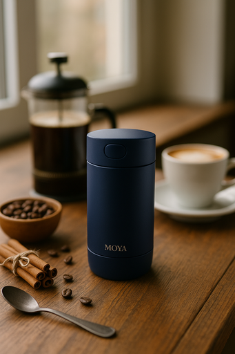 Moya "Ripple" 240ml Travel Coffee Mug Navy