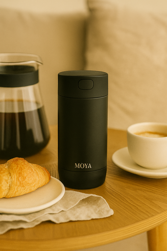 Moya "Surf" 350ml Travel Coffee Mug Black