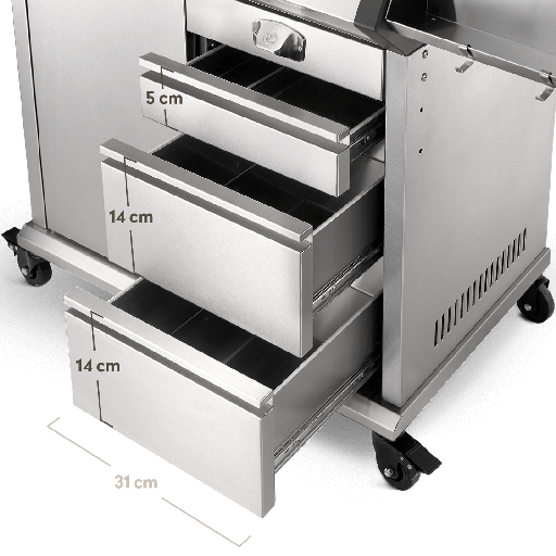 Burnhard Big EARL - 4-Burner Premium-Gas Grill 2025 with Stainless Steel with Cast Iron Grill Grate