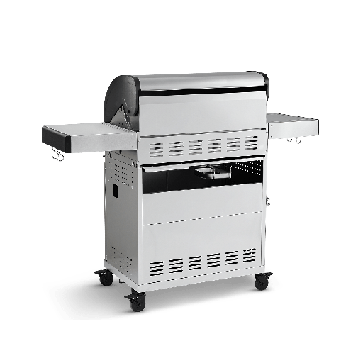 Burnhard Big FRED - 4-Burner Gas Grill Basic - Series 3 Stainless Steel with Cast Iron Grate