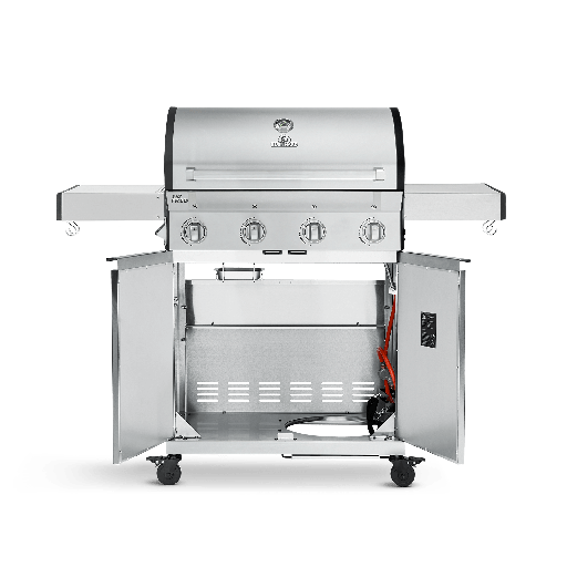 Burnhard Big FRED - 4-Burner Gas Grill Basic - Series 3 Stainless Steel with Cast Iron Grate
