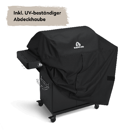 Burnhard Big FRED - 4-Burner Gas Grill Deluxe Black Edition - Series 3 with Stainless Steel Grate