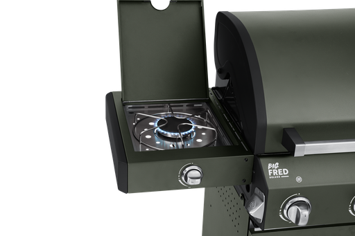 Burnhard Big FRED - Deluxe Gas Grill 4-Burner Green Edition - CastGrates