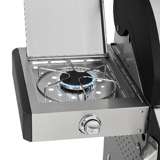 Burnhard FRED - 3-Burner Gas Grill Deluxe Stainless Steel - Series 3 with Cast Iron Grate