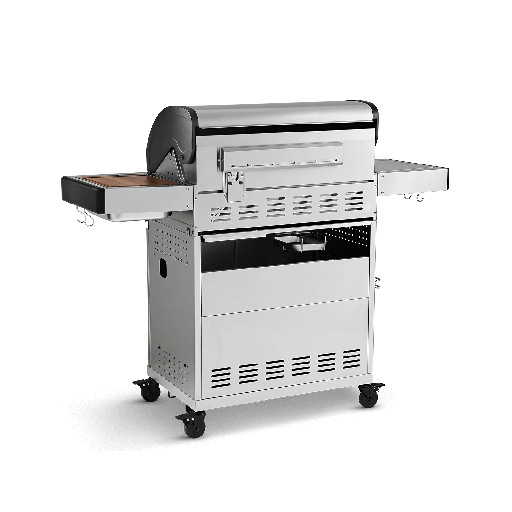 Burnhard FRED - 3-Burner Gas Grill Deluxe Stainless Steel - Series 3 with Cast Iron Grate