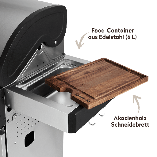 Burnhard FRED - 3-Burner Gas Grill Deluxe Stainless Steel - Series 3 with Stainless Steel Grate