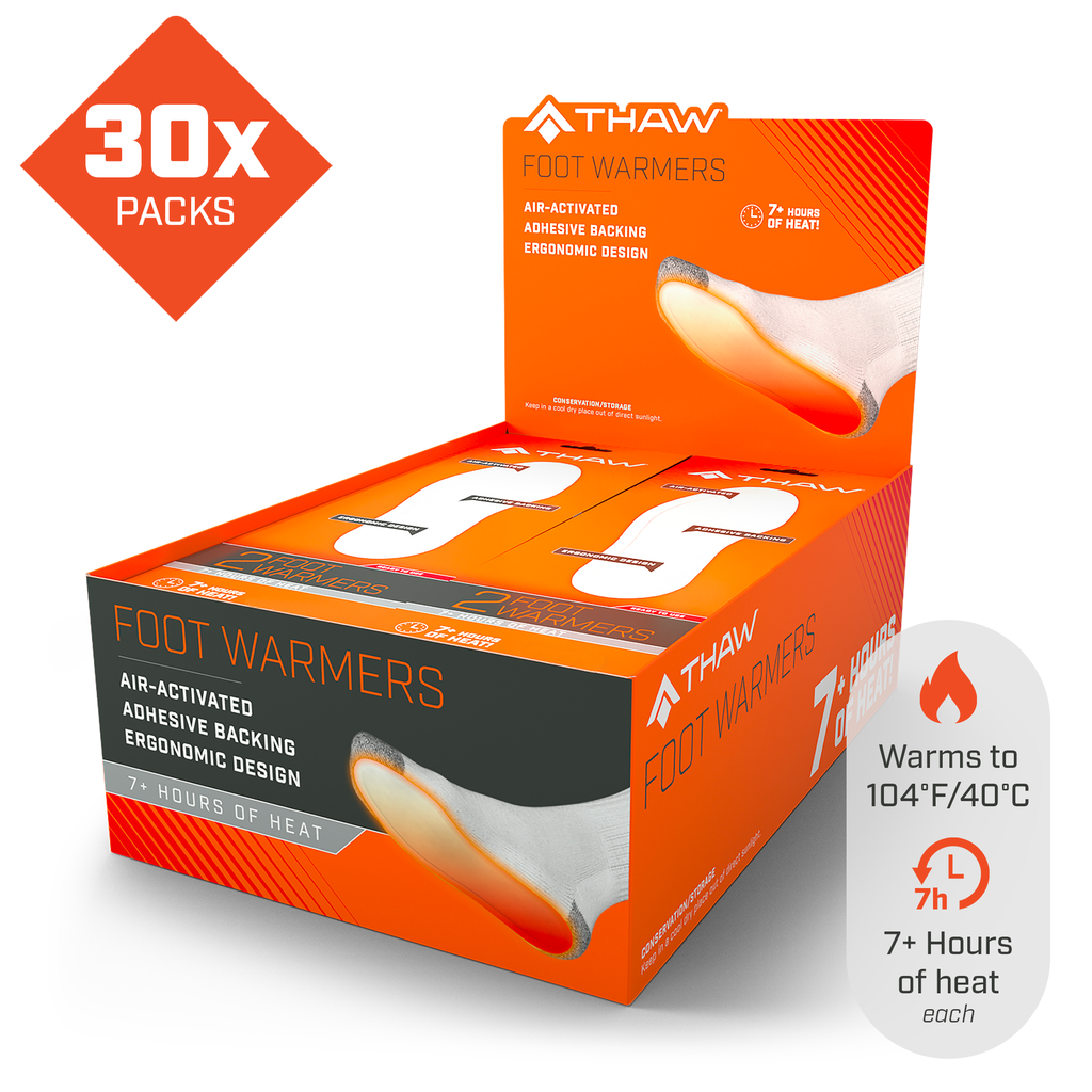 [THA-FOT-0003-G5] THAW - 5 Pair Pack-Disposable Insole Warmers - Large Image 