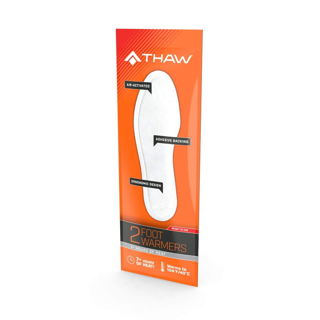 [THA-DIS-0001-G5] THAW - 5 Pair Pack-Disposable Insole Warmers - Small Image 