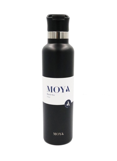 Moya - "Black Sea" 700ml Insulated Sustainable Water Bottle Pastel Lilac Spout Lid