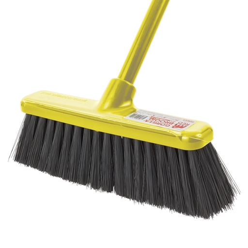 Red  Gorilla - Soft Bristle Broom - 30cm Soft Bristle Head and Short Handle Yellow