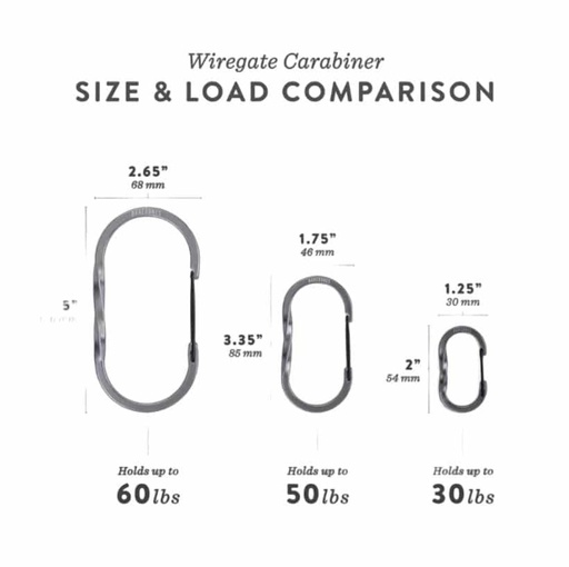 BareBones - Wiregate Carabiner Large - Gunmetal