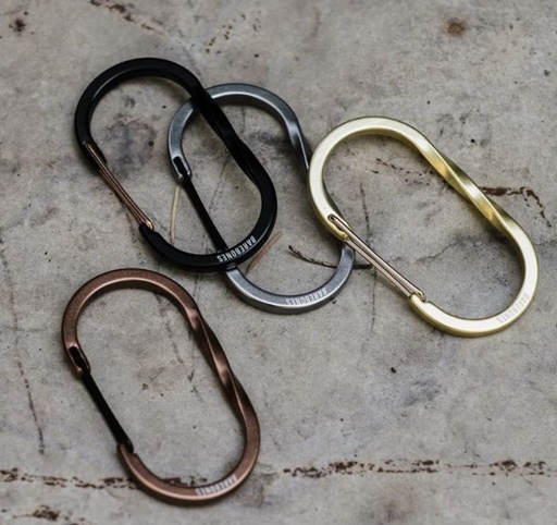 BareBones - Wiregate Carabiner Medium 2pc - Gold