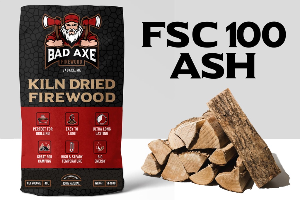 Bad Axe - Firewood - Ash 40L Sack Approx 15kg