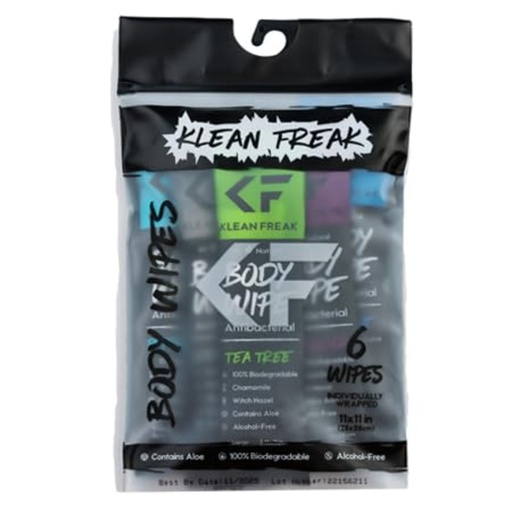 Klean Freak - Body Wipes - Trial Pack - 6 Wipes
