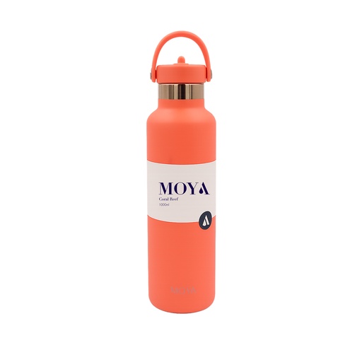 Moya "Coral Reef" 1L Insulated Sustainable Water Bottle Coral