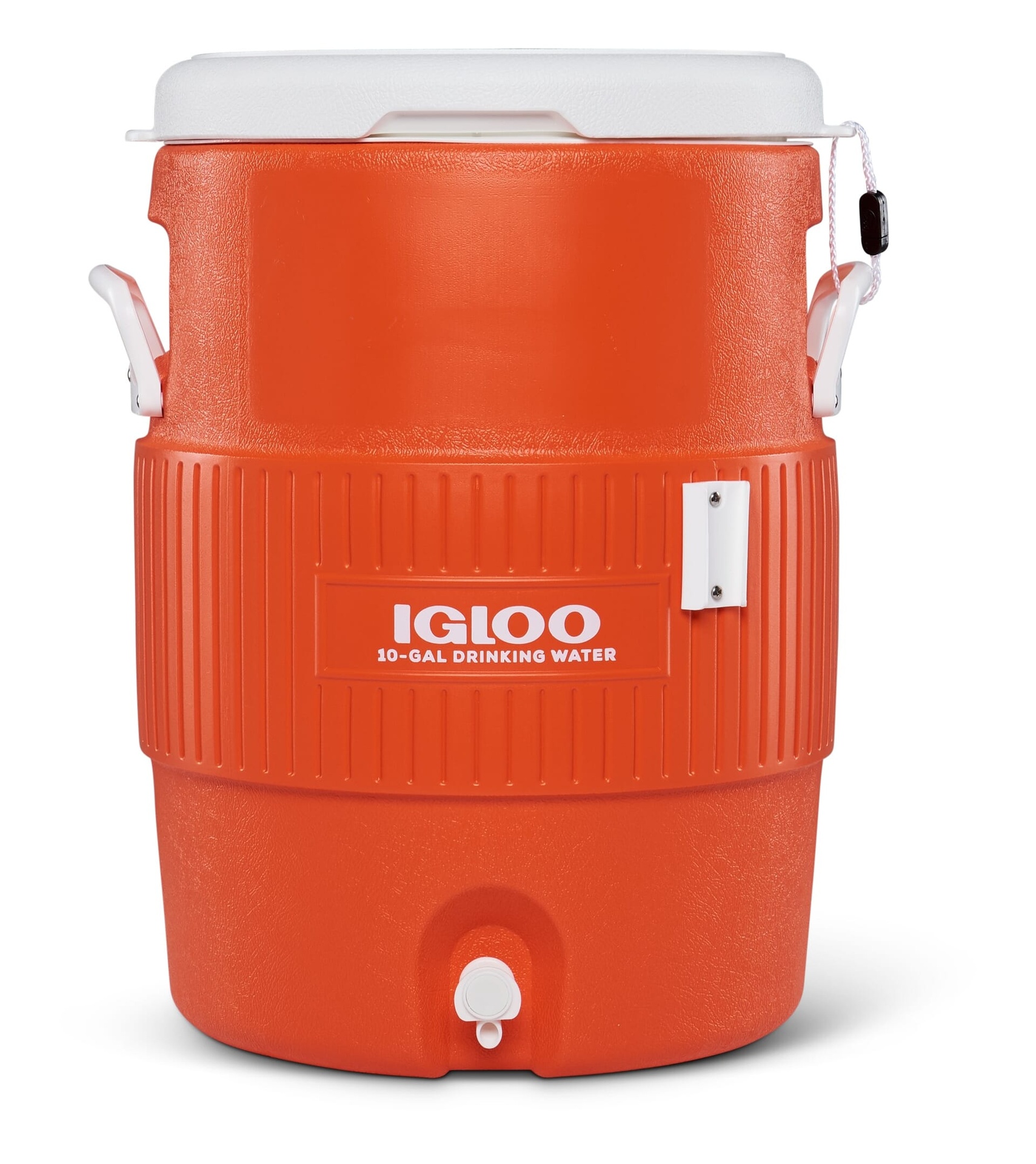 IGLOO-10 Gallon Seat Top With Cup Dispenser - Orange - DISC - DISC