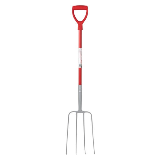Red  Gorilla - 4 Prong Manure Fork D Handle - Red (D Handle)