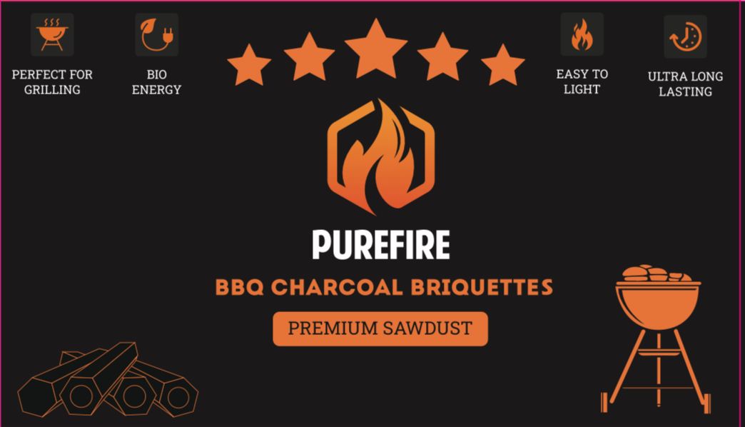 JAPANESE PUREFIRE SMOKELESS LONG LASTING SAWDUST BRIQUETTE 10KG
