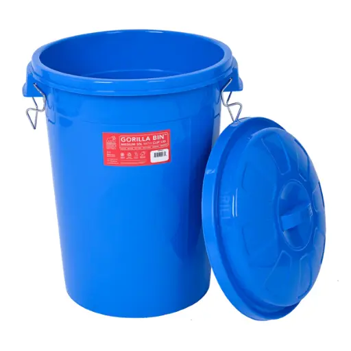 Red Gorilla - 80L Bin with Lid Blue 