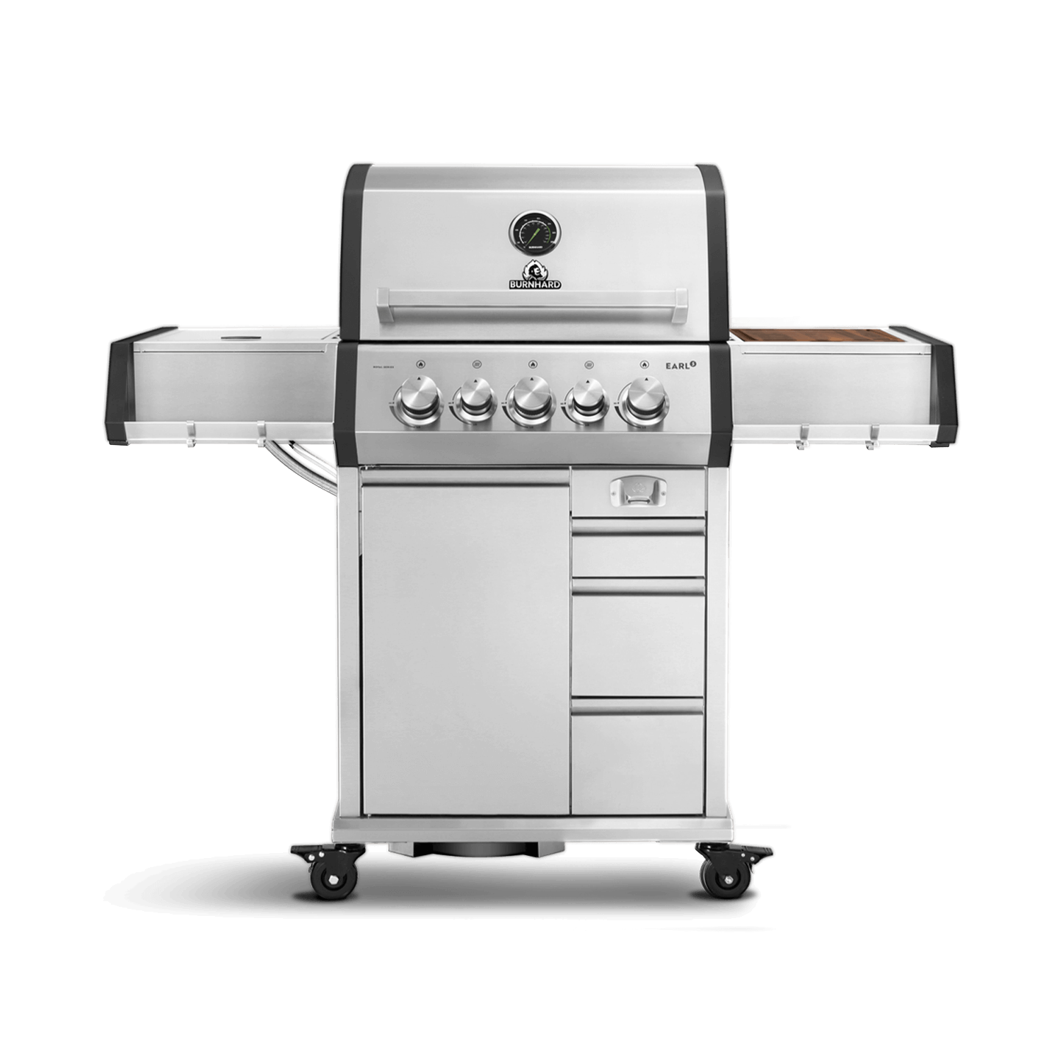 Burnhard EARL - 3-Burner Premium-Gas Grill Black Edition 2025 with Stainless Steel Grill Grate