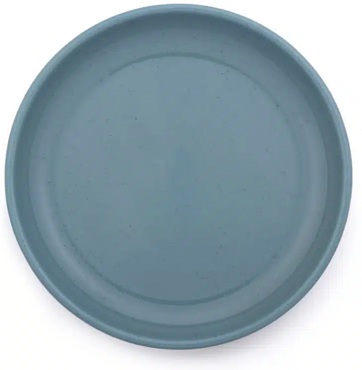 BareBones - Rolled Enamelware Plate - Smoky Blue 4PC Set