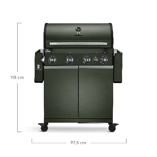 Burnhard Big FRED - Deluxe Gas Grill 4-Burner Green Edition - CastGrates
